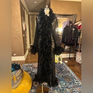 Sheer Feather Robe